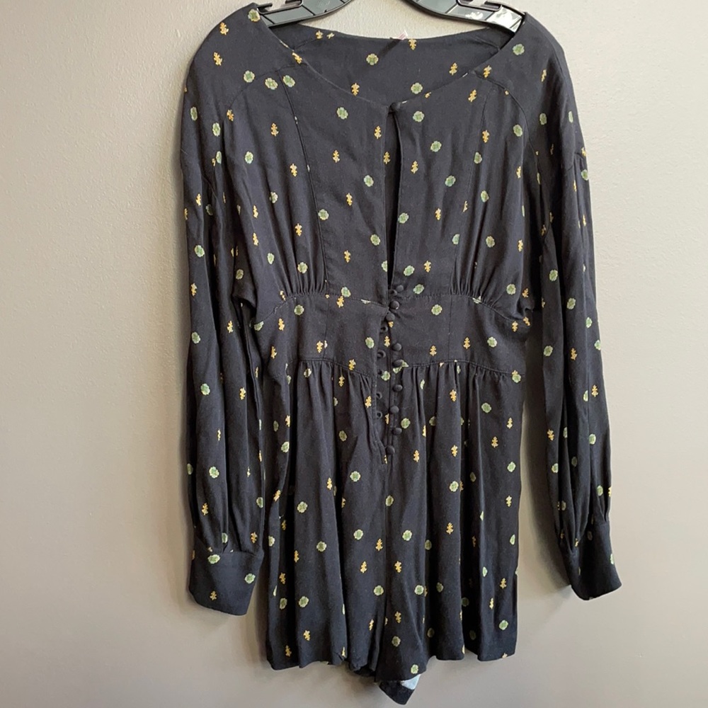 Free People Button Up Romper